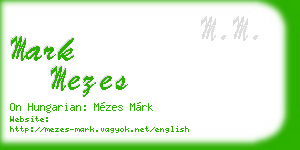 mark mezes business card