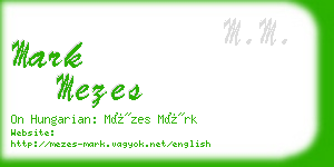 mark mezes business card